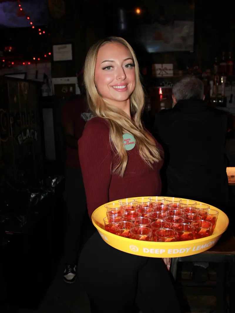 A tray of shots for the table at Wayward
